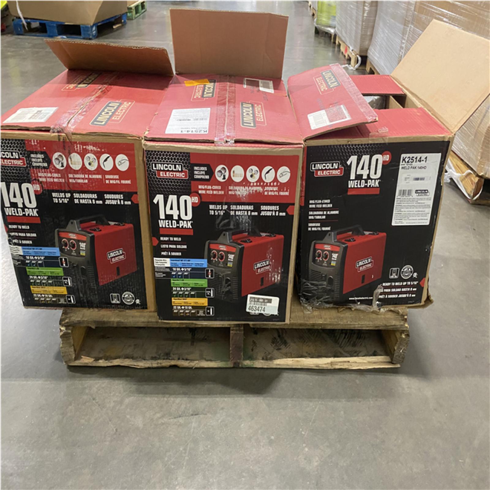 Dallas Location - As-Is Lincoln Electric Weld Pak 140HD Welder (Lot Of 3)