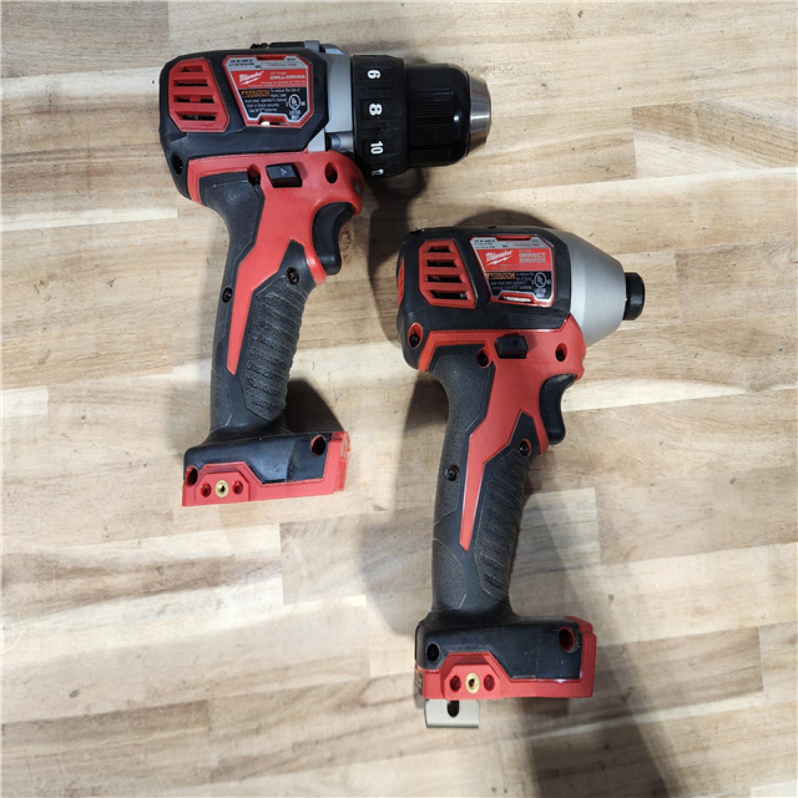 HOUSTON LOCATION - AS-IS Milwaukee  18V Lithium-Ion Cordless Drill Driver/Impact Driver Combo Kit