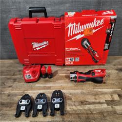 HOUSTON LOCATION - AS-IS (APPEARS LIKE NEW) M12 12-Volt Lithium-Ion Force Logic Cordless Press Tool Kit (3 Jaws Included) with Two 1.5 Ah Battery and Hard Case