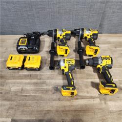 HOUSTON LOCATION - AS-IS DEWALT 4 TOOL COMBO KIT W/ (2) BATTERY & CHARGER