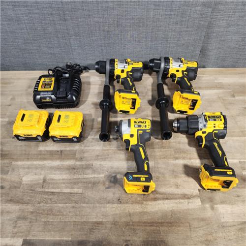 HOUSTON LOCATION - AS-IS DEWALT 4 TOOL COMBO KIT W/ (2) BATTERY & CHARGER