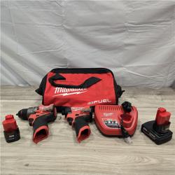 LIKE NEW! - Milwaukee 3497-22 12V Brushless Hammer Drill and Impact Driver Combo Kit