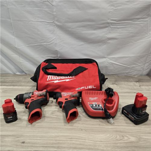 LIKE NEW! - Milwaukee 3497-22 12V Brushless Hammer Drill and Impact Driver Combo Kit