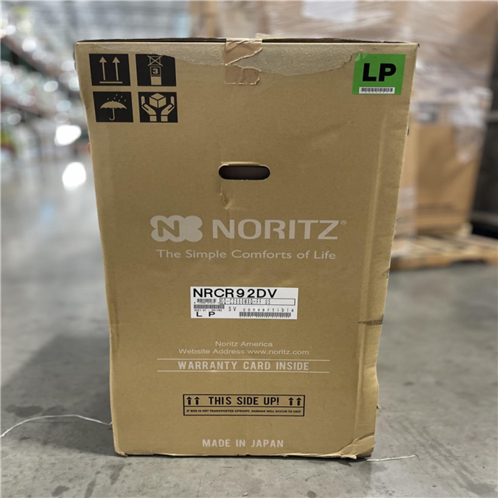 DALLAS LOCATION - Noritz 9.2 GPM 165000 BTU 120V Residential Liquid Propane Tankless Water Heater