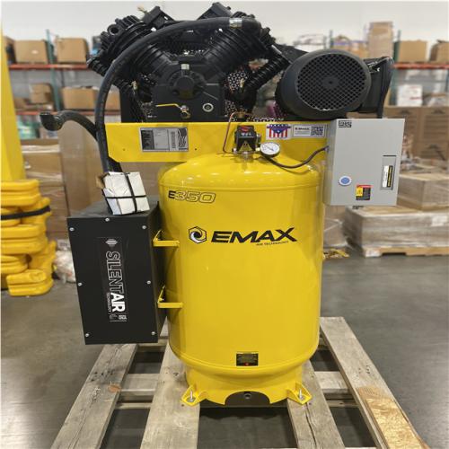 DALLAS LOCATION- AS-IS EMAX 80 Gal. 10 HP V4 1-Phase Silent Air 175 PSI Electric Air Compressor