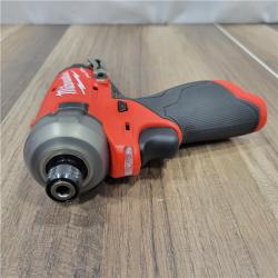 AS-IS Milwaukee M12 FUEL SURGE 12V Lithium-Ion Brushless Cordless 1/4 in. Hex Impact Driver Compact Kit W/Two 2.0Ah Batteries, Bag