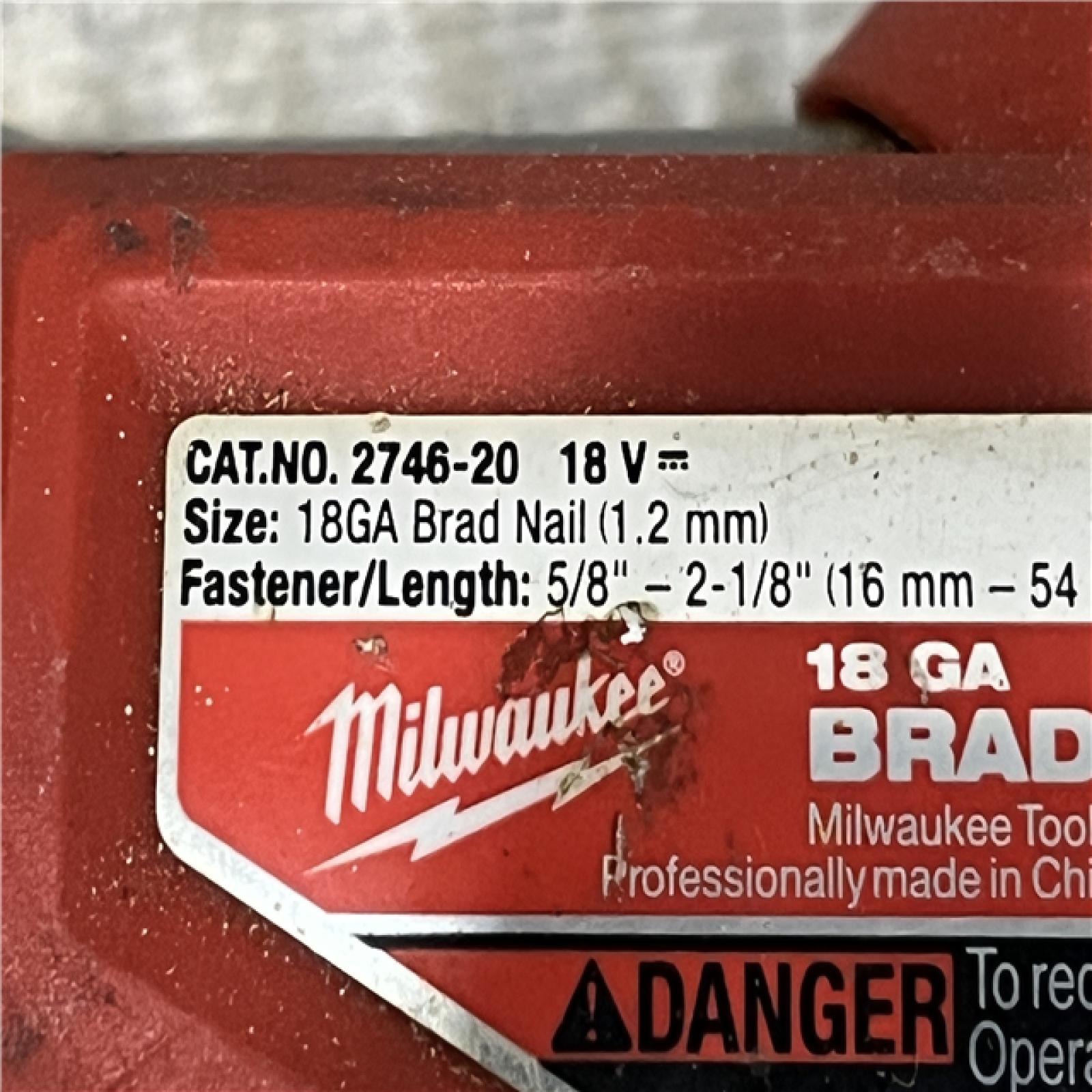 AS-IS Milwaukee FUEL 18-Volt Lithium-Ion Brushless Cordless Gen II 18-Gauge Brad Nailer (Tool-Only)