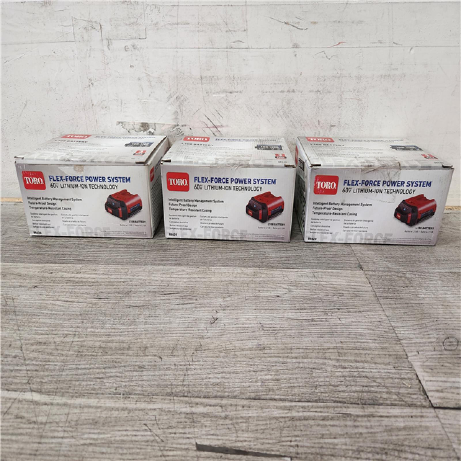 Phoenix Location NEW Toro 60V MAX* Flex-Force 2.5Ah Lithium-Ion Battery (3 Pack)