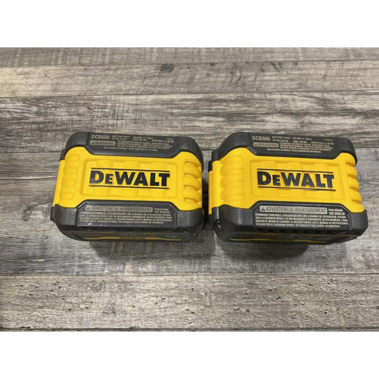 AS-IS DEWALT FLEXVOLT 20V/60V MAX Lithium-Ion 6.0Ah Battery Pack (2 Pack)