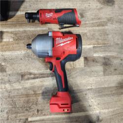 HOUSTON LOCATION - AS-IS Milwaukee 12/18V Lithium-Ion Cordless 3/8 in. Ratchet and 1/2 in. High Torque Impact Wrench with Friction Ring Combo Kit