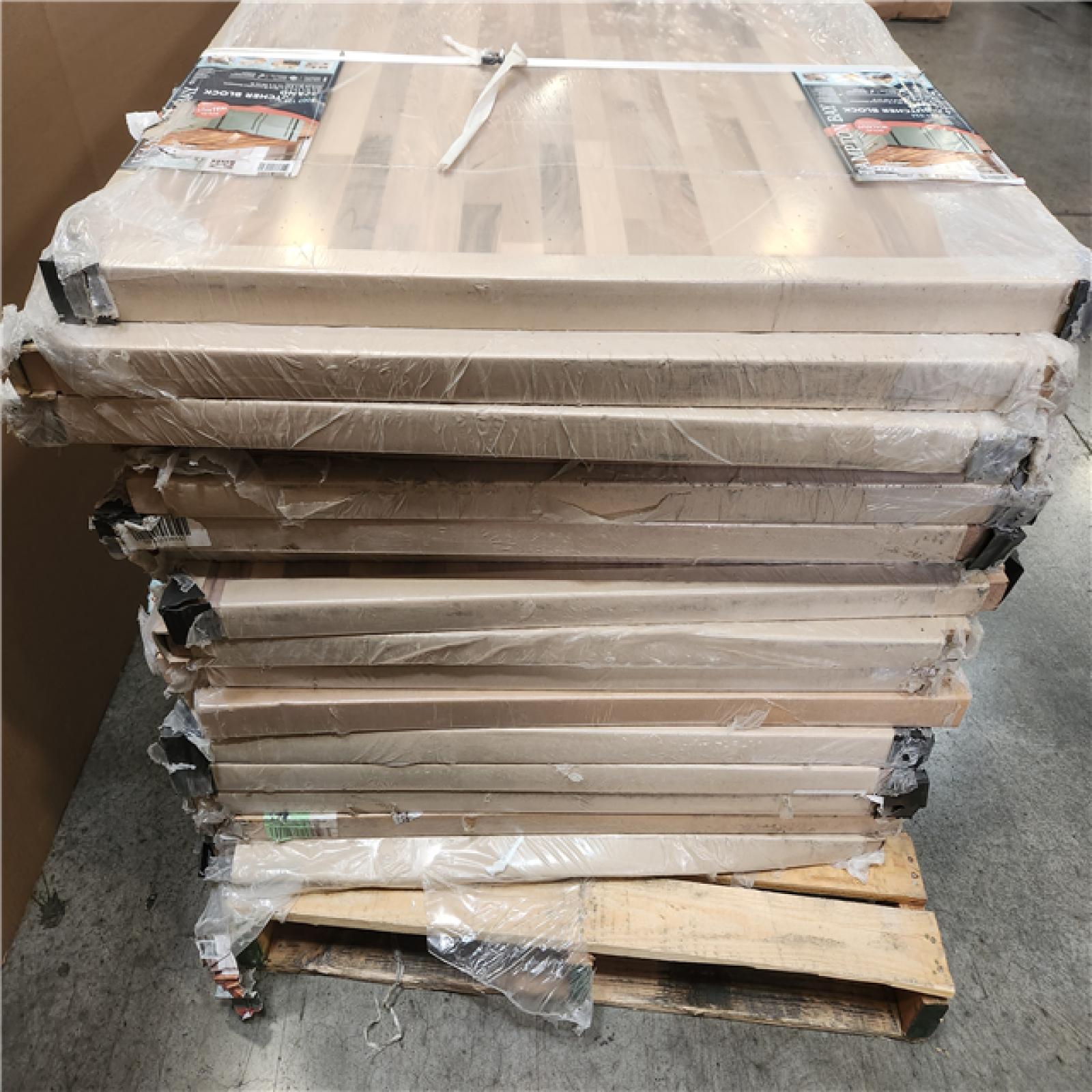 Phoenix Hampton Bay 6 ft. L x 39 in. D Unfinished Walnut Solid Wood Butcher Block Countertop Island with Standard Edge Pallet (16-CounterTops)