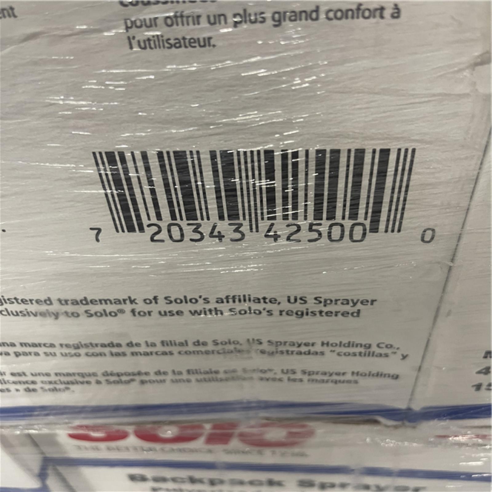 ATLANTA LOCATION AS-IS SOLO SPRAYERS (81 Units) two pallets