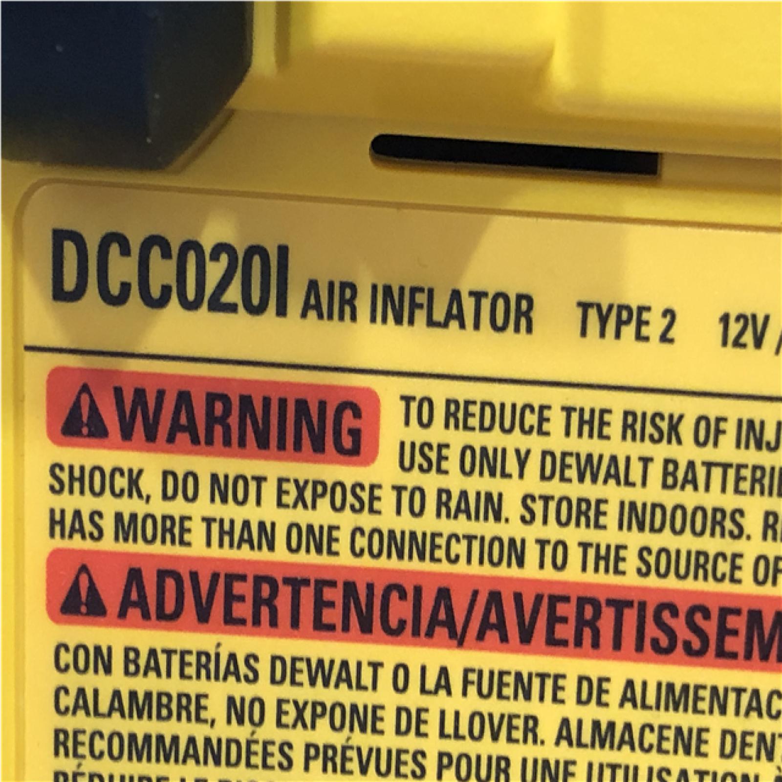 AS-IS DEWALT 20V MAX Cordless Electric Portable Inflator (Tool Only)