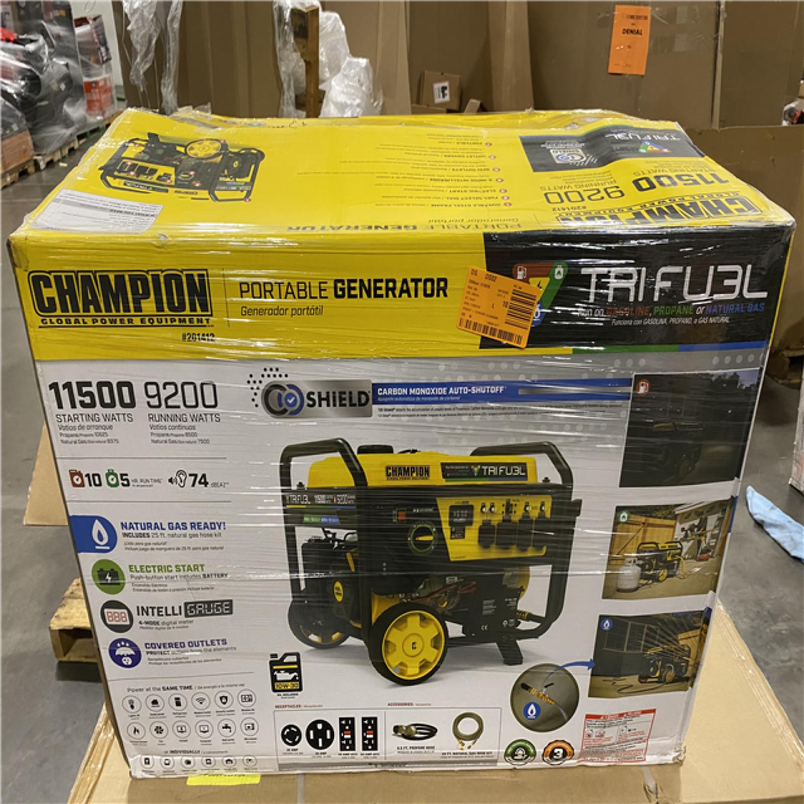 Dallas Location - As-Is Champion Power Equipment 11,500/9,200-Watt Gasoline,Gas Portable Generator