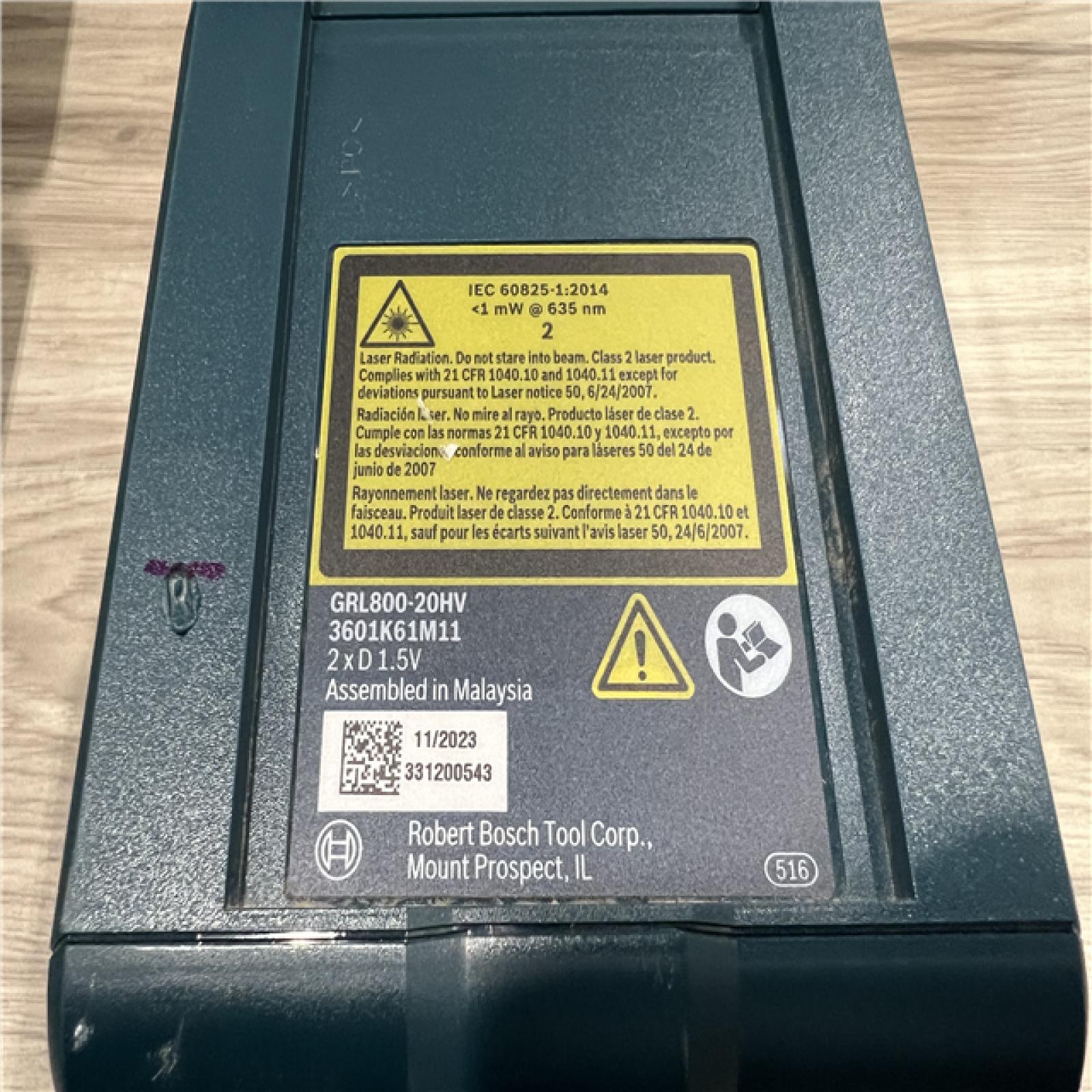 AS-IS Bosch GRL 800-20HV Professional 800 Ft Rotary Laser Level w/ Tripod