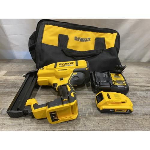 AS-IS DEWALT 20V MAX XR Lithium-Ion Cordless 18-Gauge Narrow Crown Stapler Kit