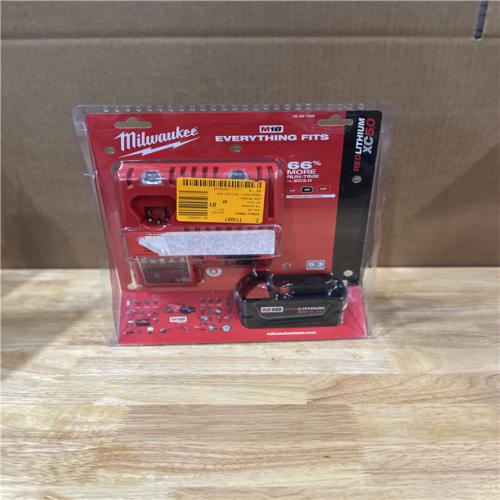 NEW!- Milwaukee 18-Volt Lithium-Ion XC Starter Kit with One 5.0Ah Battery and Charger