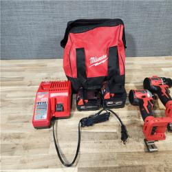HOUSTON LOCATION - AS - IS Milwaukee 2 Tool Combo Kit W/ (2) Battery & Charger