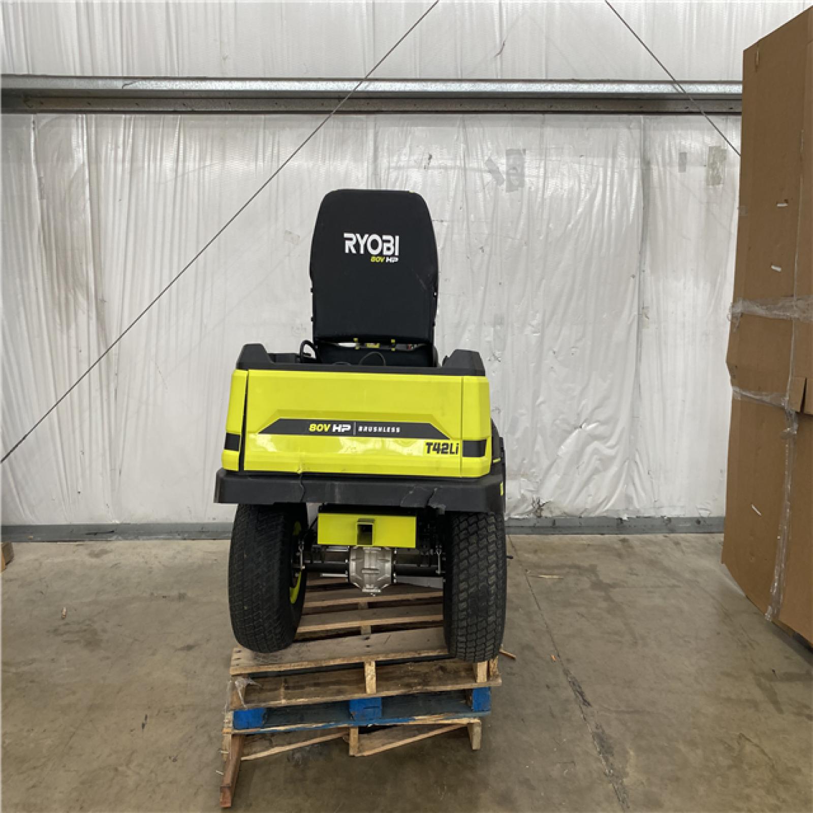 Houston Location AS IS - Ryobi 80v 42in, Cutting Width Riding Mower