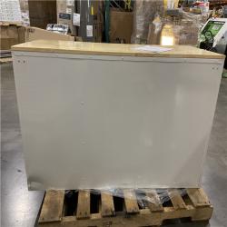 DALLAS LOCATION - Husky Modular Tool Storage 52 in. W White Mobile Workbench Cabinet