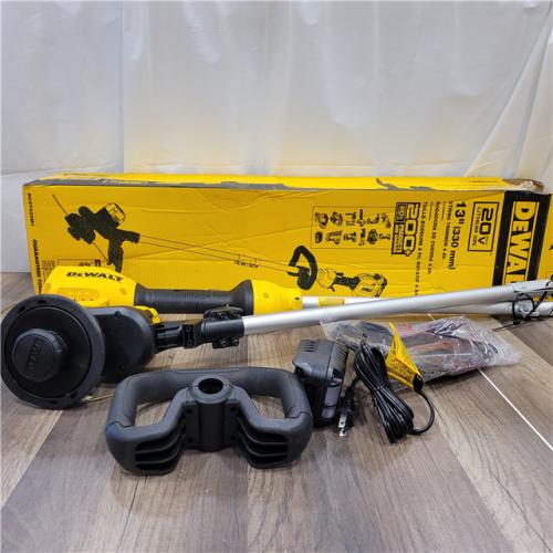 AS-IS  DEWALT 20V MAX 13 in. Cordless Battery Powered String Trimmer Kit with (1) 4 Ah Battery & Charger