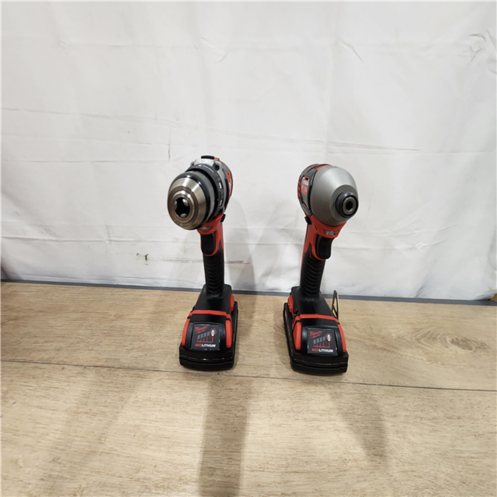 AS-IS- Milwaukee 18V Lithium-Ion Cordless Drill Driver/Impact Driver Combo Kit