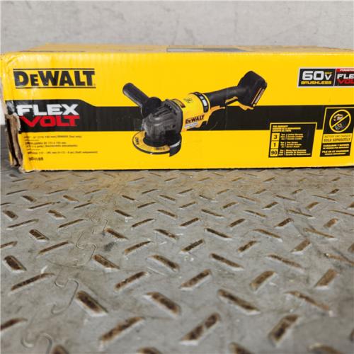 Houston Location - AS-IS Dewalt 60V FLEXVOLT MAX Brushless 4-1/2-6 Cordless Grinder with Kickback Brake Bare (Tool Only) - Appears IN NEW Condition