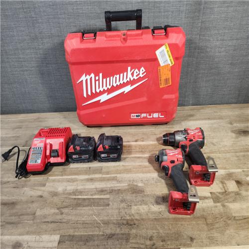 HOUSTON LOCATION - AS-IS MILWAUKEE FUEL 18V Lithium-Ion Brushless Cordless Hammer Drill and Impact Driver Combo Kit