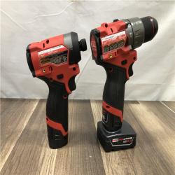 AS-IS Milwaukee  FUEL 12-Volt Lithium-Ion Brushless Cordless Hammer Drill and Impact Driver Combo Kit
