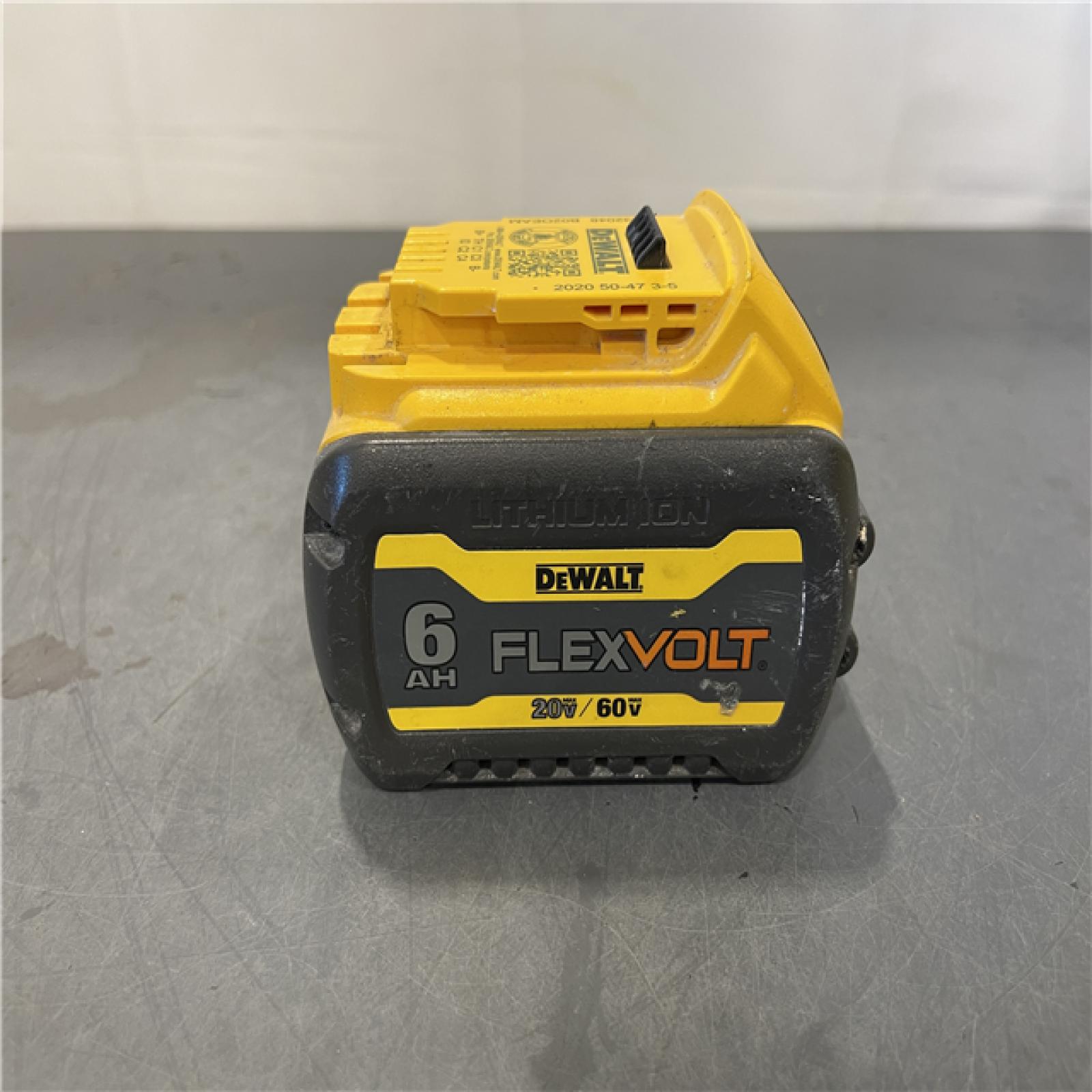 AS-IS - DEWALT FLEXVOLT 20V/60V MAX Lithium-Ion 6.0Ah Battery Pack with 6 Amp Output Charger