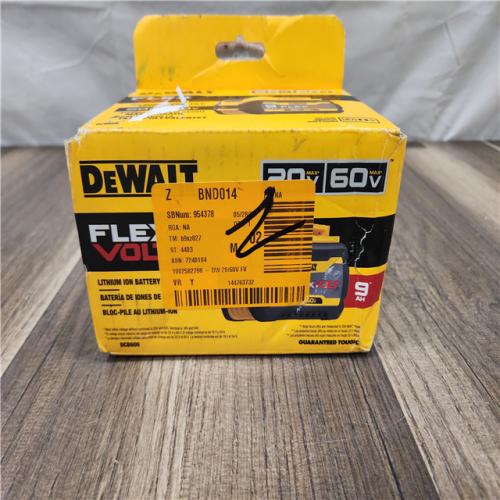 NEW! DEWALT FLEXVOLT 20V/60V MAX Lithium-Ion 9.0Ah Battery