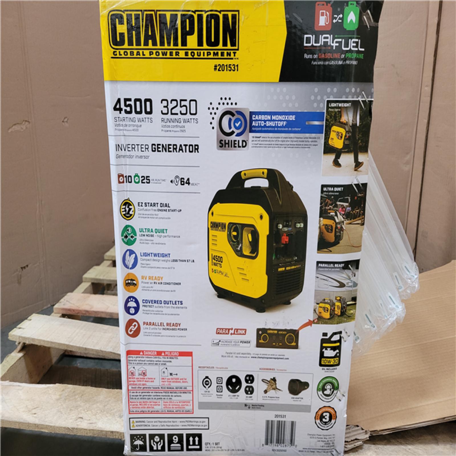 CALIFORNIA AS-IS CHAMPION PORTABLE GENERATOR