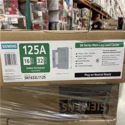 DALLAS LOCATION -Siemens SPEEDFAX™ SN1632L1125 Standard SN Series 1-Phase Assembled Low Voltage Main Lug PALLET-(32 UNITS)