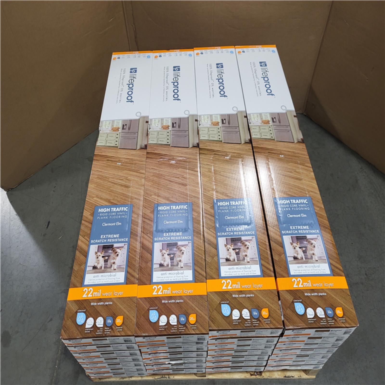 CALIFORNIA AS-IS LIKE NEW LIFEPROOF HIGH TRAFFIC RIGID CORE VINYL PLANK FLOORING IN CLERMONT ELM