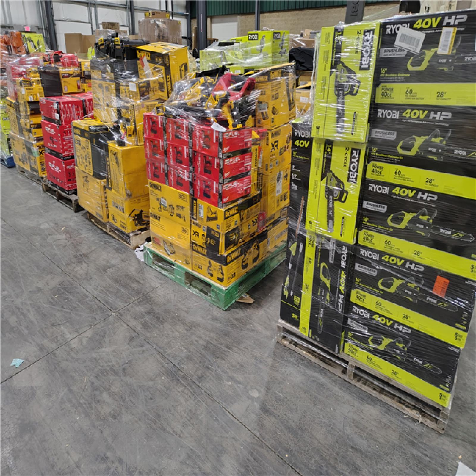 Pittston Location As-Is Power Tools Partial Truckload (13 Pallets) 0186-B