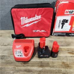 HOUSTON LOCATION - AS-IS (APPEARS LIKE NEW) Milwaukee 2554-22 M12 FUEL Stubby 3/8 in. Impact Wrench Kit (2 Ah/4 Ah)