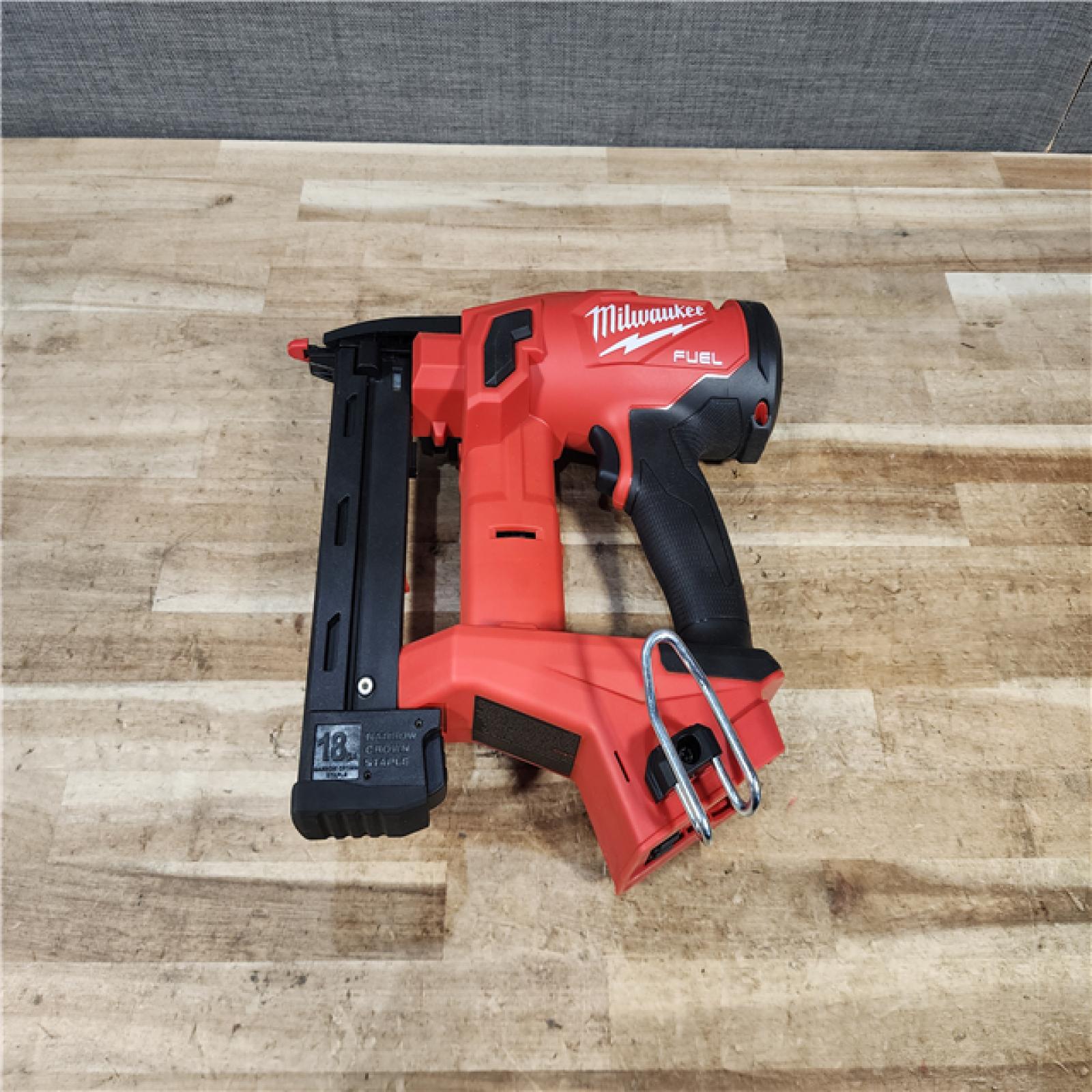 HOUSTON LOCATION - AS - IS Milwaukee FUEL 18-Volt Lithium-Ion Brushless Cordless 18-Gauge 1/4 in. Narrow Crown Stapler (Tool-Only)