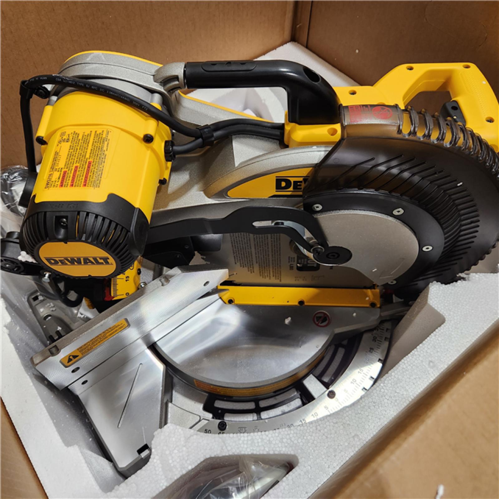 As-Is- DeWalt 15 Amp Corded 12 in. Compound Double Bevel Miter Saw