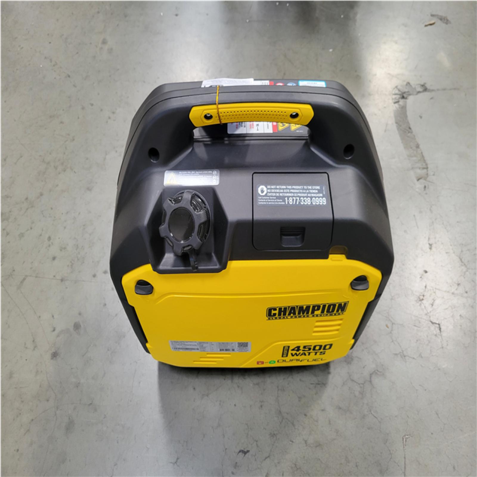 CALIFORNIA APPEARS NEW CHAMPION 4500/3500-Watt Electric Start Gasoline/Propane Powered Dual Fuel Inverter Generator with Quiet Technology and CO Shield
