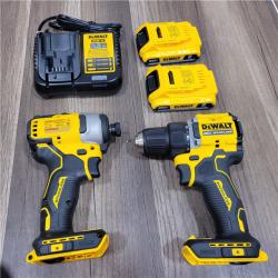 AS-IS DEWALT ATOMIC 20-Volt MAX Lithium-Ion Cordless Combo Kit (2-Tool) with (2) 2.0Ah Batteries, Charger and Bag