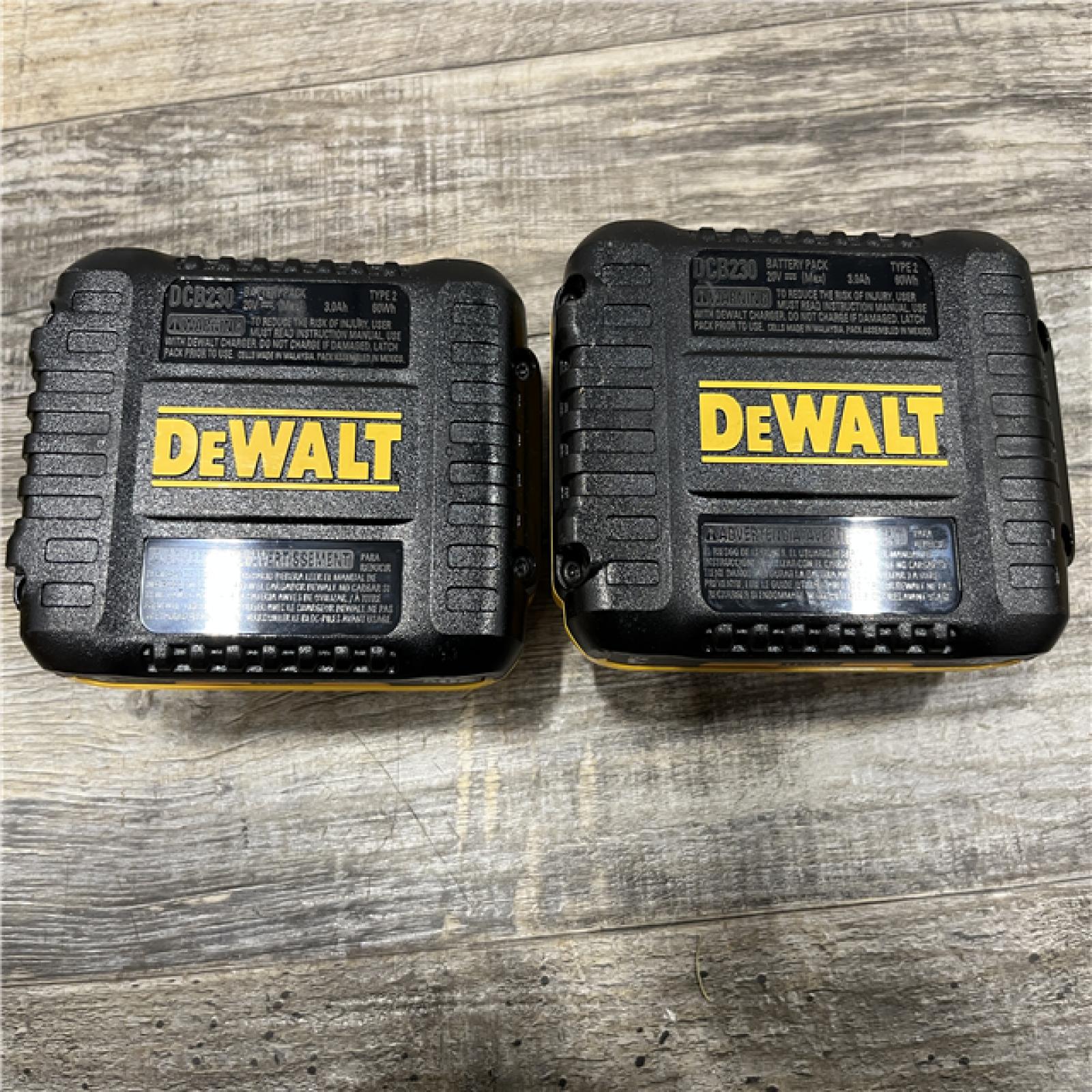 AS-IS DEWALT 20V MAX Compact Lithium-Ion 3.0Ah Battery Pack (2 Pack)