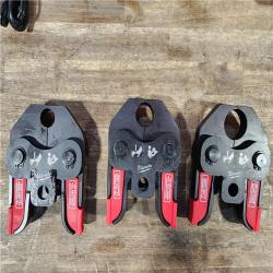 HOUSTON LOCATION - AS-IS M18 18V Lithium-Ion Cordless Short Throw Press Tool Kit with 3 PEX Crimp Jaws (2) Batteries and Charger