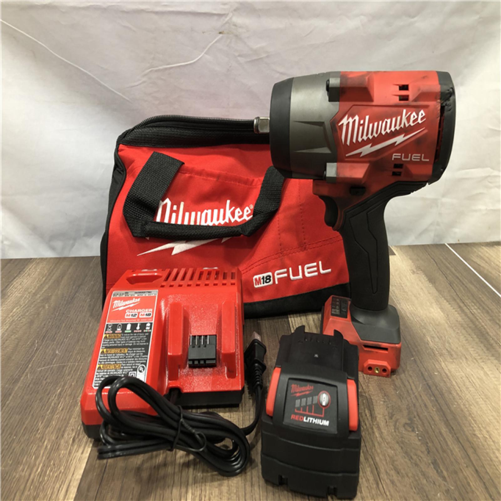 AS-IS Milwaukee FUEL 18V Lithium-Ion Brushless Cordless 1/2 in. Impact Wrench w/Friction Ring Kit