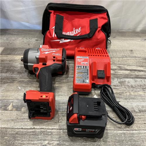 AS-IS Milwaukee FUEL 18V Lithium-Ion Brushless Cordless 1/2 in. Impact Wrench w/Friction Ring Kit