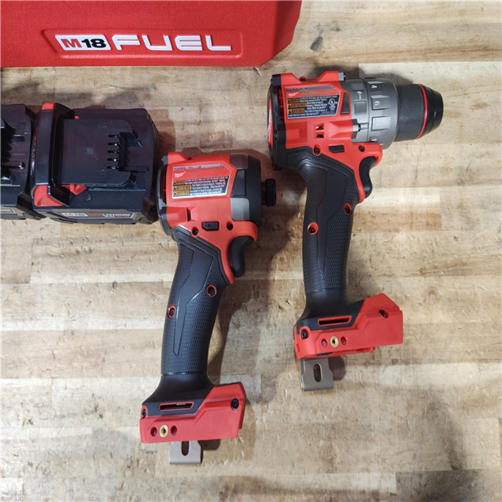 HOUSTON LOCATION - AS - IS Milwaukee FUEL 18V Lithium-Ion Brushless Cordless Hammer Drill and Impact Driver Combo Kit