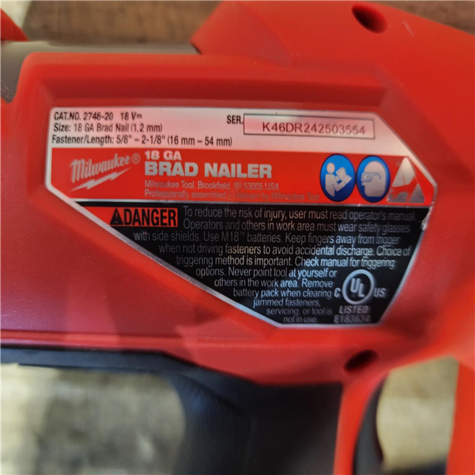 HOUSTON LOCATION - AS-IS Milwaukee FUEL 18-Volt Lithium-Ion Brushless Cordless Gen II 18-Gauge Brad Nailer (Tool-Only)