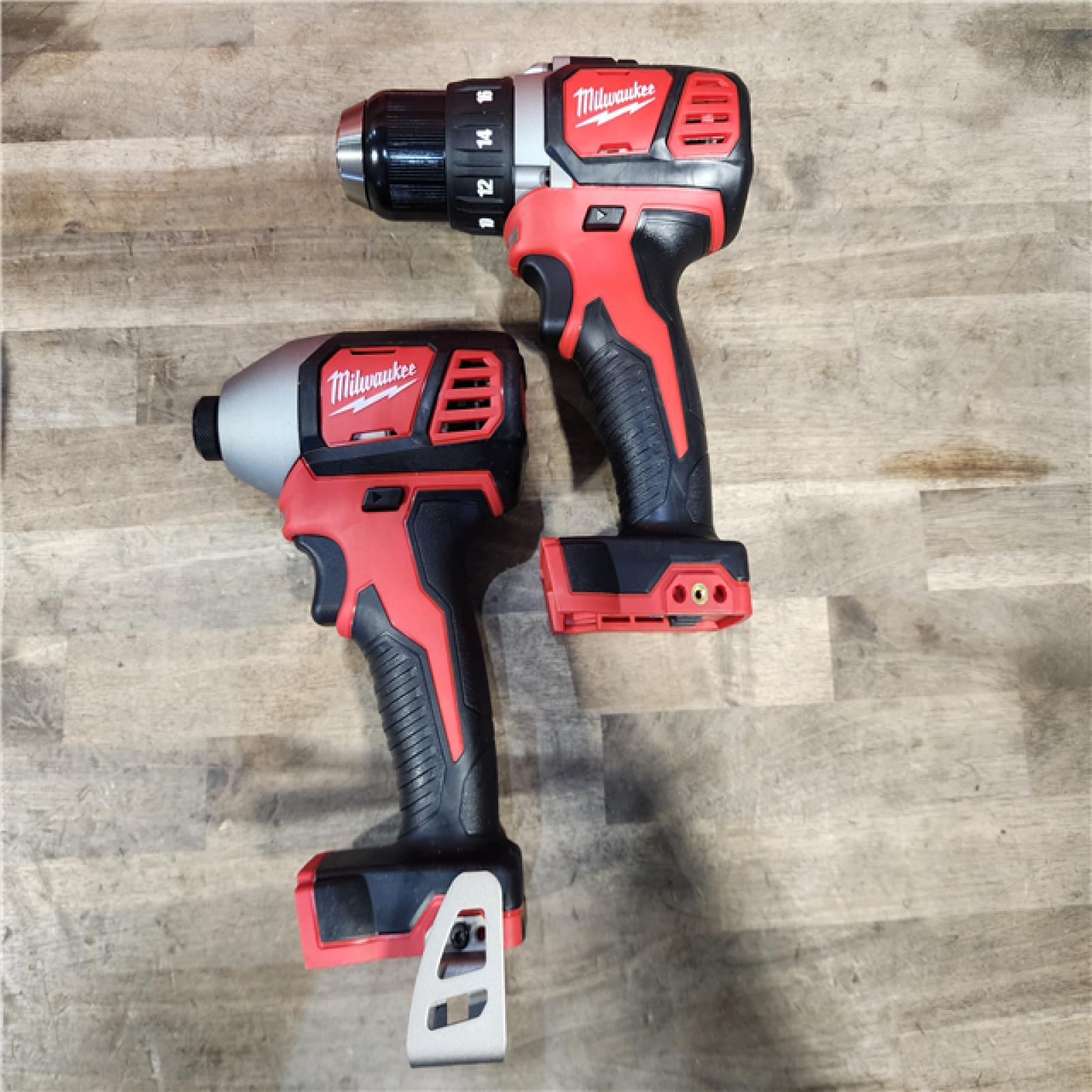 HOUSTON LOCATION - AS-IS Milwaukee 18V Cordless Brushed 2-Tool Drill/Driver and Impact Driver Kit