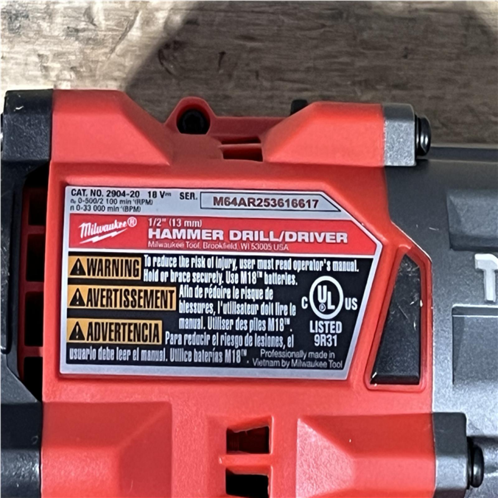 Houston Location AS-IS Milwaukee FUEL 18V Lithium-Ion Brushless Cordless 1/2 in. Hammer Drill/Driver (Tool-Only)