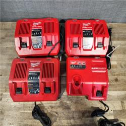 HOUSTON LOCATION - AS-IS MILWAUKEE BATTERY CHARGER PACK QTY - 4