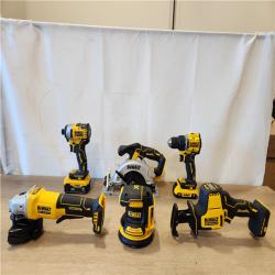 AS-IS- DEWALT 20V Lithium-Ion Cordless 6-Tool Combo Kit with 5.0 Ah and 2.0 Ah Batteries  Charger and Tough System 2.0 Rolling Toolbox